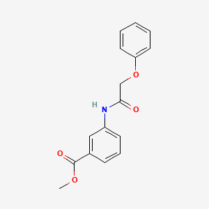 molecular formula C16H15NO4 B6141463 methyl 3-[(phenoxyacetyl)amino]benzoate 