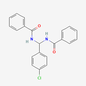 molecular formula C21H17ClN2O2 B6141502 N,N'-[(4-chlorophenyl)methylene]dibenzamide 