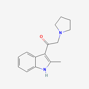 molecular formula C15H18N2O B6141512 1-(2-methyl-1H-indol-3-yl)-2-(1-pyrrolidinyl)ethanone CAS No. 307342-24-1