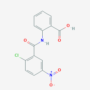 molecular formula C14H9ClN2O5 B6141596 2-[(2-chloro-5-nitrobenzoyl)amino]benzoic acid 