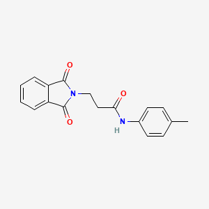 molecular formula C18H16N2O3 B6141619 3-(1,3-dioxo-1,3-dihydro-2H-isoindol-2-yl)-N-(4-methylphenyl)propanamide 
