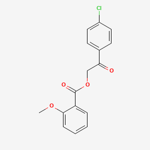 molecular formula C16H13ClO4 B6141631 2-(4-chlorophenyl)-2-oxoethyl 2-methoxybenzoate 