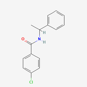 molecular formula C15H14ClNO B6141634 4-chloro-N-(1-phenylethyl)benzamide 