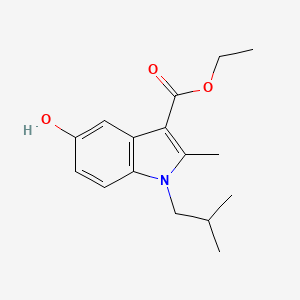 molecular formula C16H21NO3 B6141663 ethyl 5-hydroxy-1-isobutyl-2-methyl-1H-indole-3-carboxylate 