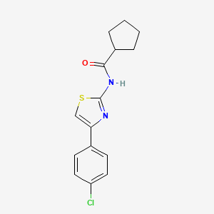 molecular formula C15H15ClN2OS B6141677 N-[4-(4-chlorophenyl)-1,3-thiazol-2-yl]cyclopentanecarboxamide 