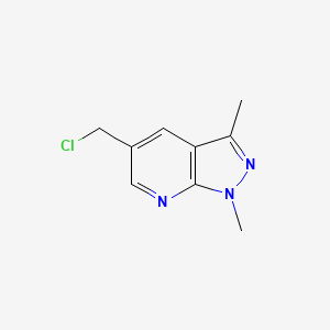 molecular formula C9H10ClN3 B6141689 5-(chloromethyl)-1,3-dimethyl-1H-pyrazolo[3,4-b]pyridine CAS No. 298702-81-5