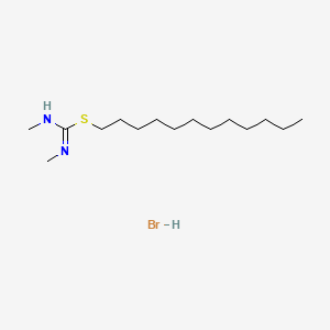 molecular formula C15H33BrN2S B6141708 N,N'-dimethyl(dodecylsulfanyl)methanimidamide hydrobromide CAS No. 63680-50-2