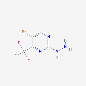 molecular formula C5H4BrF3N4 B6141728 5-bromo-2-hydrazinyl-4-(trifluoromethyl)pyrimidine CAS No. 785777-93-7
