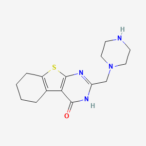 molecular formula C15H20N4OS B6141747 5-(piperazin-1-ylmethyl)-8-thia-4,6-diazatricyclo[7.4.0.0,2,7]trideca-1(9),2(7),5-trien-3-one CAS No. 602293-24-3