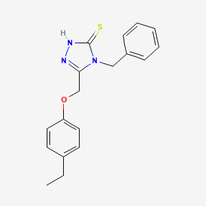 molecular formula C18H19N3OS B6141752 4-benzyl-5-(4-ethylphenoxymethyl)-4H-1,2,4-triazole-3-thiol CAS No. 483970-24-7