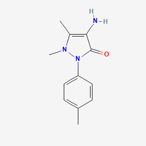 molecular formula C12H15N3O B6141840 4-amino-1,5-dimethyl-2-(4-methylphenyl)-2,3-dihydro-1H-pyrazol-3-one CAS No. 67019-57-2