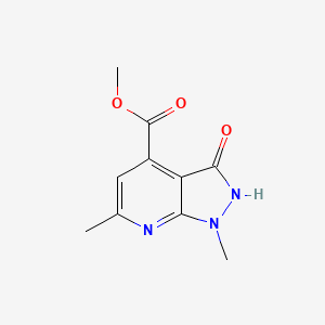 methyl 1,6-dimethyl-3-oxo-1H,2H,3H-pyrazolo[3,4-b]pyridine-4-carboxylate
