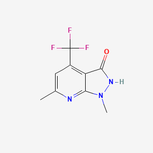 molecular formula C9H8F3N3O B6141854 1,6-dimethyl-4-(trifluoromethyl)-1H,2H,3H-pyrazolo[3,4-b]pyridin-3-one CAS No. 71290-73-8