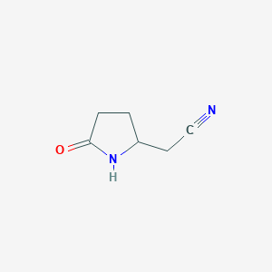 molecular formula C6H8N2O B6141859 2-(5-氧代吡咯烷-2-基)乙腈 CAS No. 98134-78-2