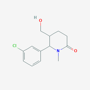 6-(3-chlorophenyl)-5-(hydroxymethyl)-1-methylpiperidin-2-one