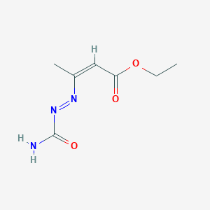 molecular formula C7H11N3O3 B6141913 Ethyl 3-[(aminocarbonyl)diazenyl]but-2-enoate CAS No. 146000-77-3