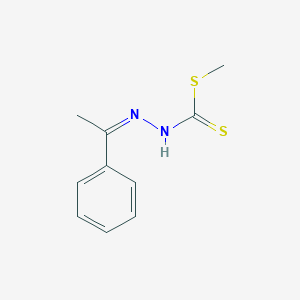 {[(methylsulfanyl)methanethioyl]amino}(1-phenylethylidene)amine