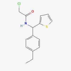 2-chloro-N-[(4-ethylphenyl)(thiophen-2-yl)methyl]acetamide