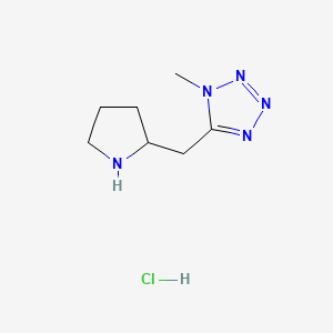 molecular formula C7H14ClN5 B6141962 1-methyl-5-(pyrrolidin-2-ylmethyl)-1H-1,2,3,4-tetrazole hydrochloride CAS No. 1311316-87-6