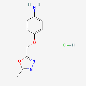 4-[(5-methyl-1,3,4-oxadiazol-2-yl)methoxy]aniline hydrochloride
