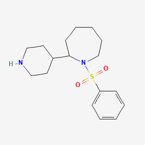 molecular formula C17H26N2O2S B6141993 1-(benzenesulfonyl)-2-(piperidin-4-yl)azepane CAS No. 1315366-23-4