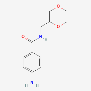 4-amino-N-(1,4-dioxan-2-ylmethyl)benzamide