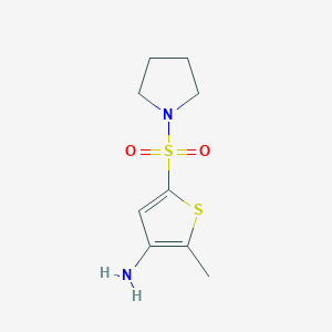 molecular formula C9H14N2O2S2 B6142024 2-methyl-5-(pyrrolidine-1-sulfonyl)thiophen-3-amine CAS No. 1306604-25-0
