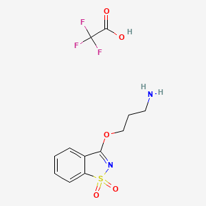 3-(3-aminopropoxy)-1,2-benzothiazole-1,1-dione, trifluoroacetic acid