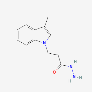 molecular formula C12H15N3O B6142095 3-(3-methyl-1H-indol-1-yl)propanehydrazide CAS No. 1255526-66-9