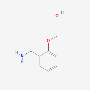 molecular formula C11H17NO2 B6142111 1-[2-(aminomethyl)phenoxy]-2-methylpropan-2-ol CAS No. 1183388-46-6