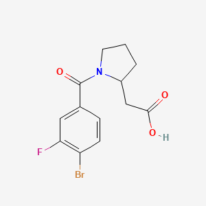 molecular formula C13H13BrFNO3 B6142125 2-[1-(4-bromo-3-fluorobenzoyl)pyrrolidin-2-yl]acetic acid CAS No. 1283631-20-8