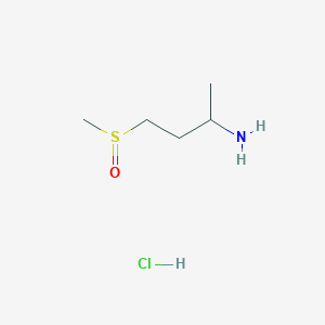 molecular formula C5H14ClNOS B6142132 4-methanesulfinylbutan-2-amine hydrochloride CAS No. 1354950-26-7