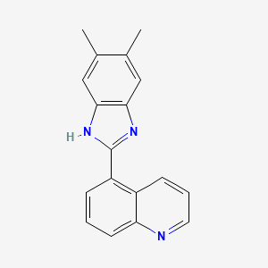 5-(5,6-dimethyl-1H-1,3-benzodiazol-2-yl)quinoline