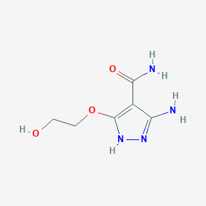 5-amino-3-(2-hydroxyethoxy)-1H-pyrazole-4-carboxamide