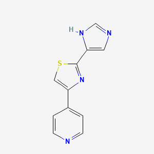 4-[2-(1H-imidazol-5-yl)-1,3-thiazol-4-yl]pyridine