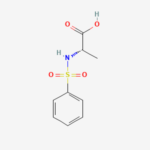 molecular formula C9H11NO4S B6142285 (2S)-2-benzenesulfonamidopropanoic acid CAS No. 29268-18-6