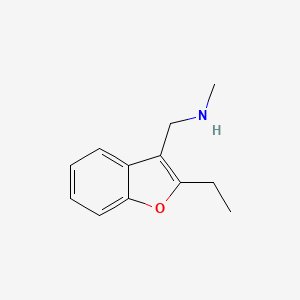 molecular formula C12H15NO B6142292 [(2-ethyl-1-benzofuran-3-yl)methyl](methyl)amine CAS No. 91639-76-8