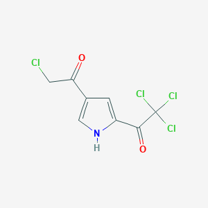 molecular formula C8H5Cl4NO2 B6142303 2,2,2-trichloro-1-[4-(2-chloroacetyl)-1H-pyrrol-2-yl]ethan-1-one CAS No. 871548-25-3