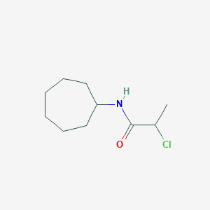 molecular formula C10H18ClNO B6142315 2-chloro-N-cycloheptylpropanamide CAS No. 110978-23-9