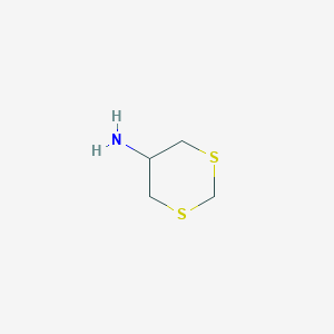 molecular formula C4H9NS2 B6142335 1,3-dithian-5-amine CAS No. 95631-77-9