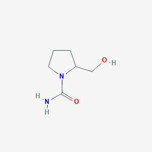 molecular formula C6H12N2O2 B6142339 2-(hydroxymethyl)pyrrolidine-1-carboxamide CAS No. 578740-82-6