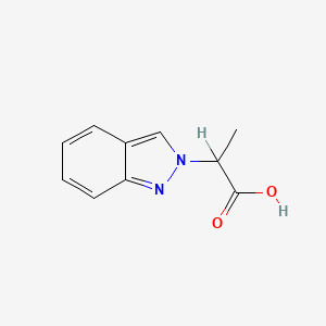 molecular formula C10H10N2O2 B6142371 2-(2H-indazol-2-yl)propanoic acid CAS No. 25174-53-2