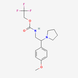 molecular formula C16H21F3N2O3 B6142386 2,2,2-trifluoroethyl N-[2-(4-methoxyphenyl)-2-(pyrrolidin-1-yl)ethyl]carbamate CAS No. 872103-75-8