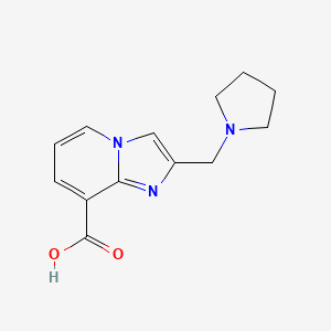 molecular formula C13H15N3O2 B6142421 2-[(pyrrolidin-1-yl)methyl]imidazo[1,2-a]pyridine-8-carboxylic acid CAS No. 930395-71-4
