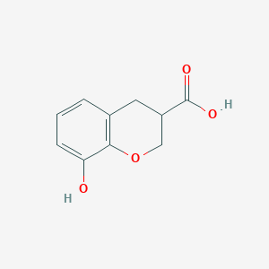 molecular formula C10H10O4 B6142443 8-hydroxy-3,4-dihydro-2H-1-benzopyran-3-carboxylic acid CAS No. 108088-20-6