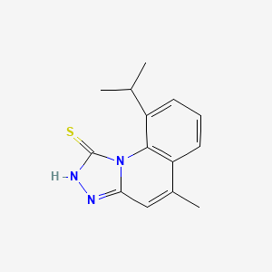 5-methyl-9-(propan-2-yl)-[1,2,4]triazolo[4,3-a]quinoline-1-thiol