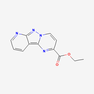 molecular formula C12H10N4O2 B6142537 ethyl 3,7,8,10-tetraazatricyclo[7.4.0.0,2,7]trideca-1,3,5,8,10,12-hexaene-4-carboxylate CAS No. 949204-48-2