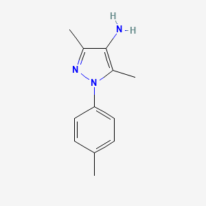 molecular formula C12H15N3 B6142556 3,5-dimethyl-1-(4-methylphenyl)-1H-pyrazol-4-amine CAS No. 63203-92-9