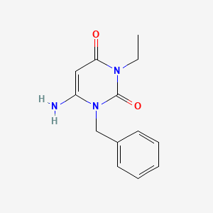 molecular formula C13H15N3O2 B6142564 6-amino-1-benzyl-3-ethyl-1,2,3,4-tetrahydropyrimidine-2,4-dione CAS No. 749219-03-2