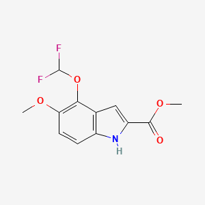 molecular formula C12H11F2NO4 B6142590 methyl 4-(difluoromethoxy)-5-methoxy-1H-indole-2-carboxylate CAS No. 926199-54-4